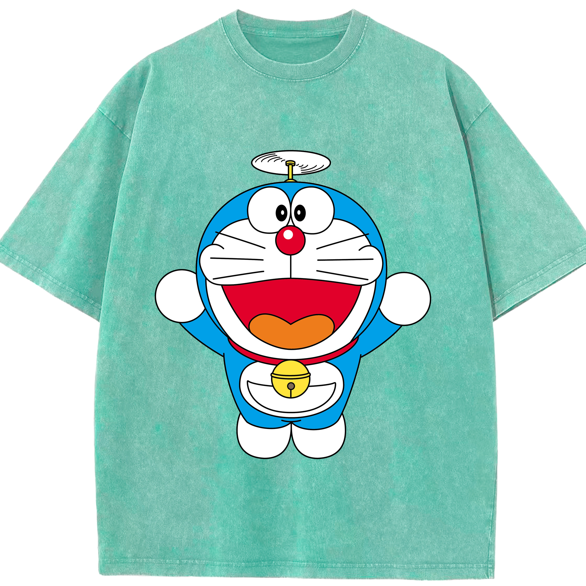 （画像用） ドラえもん Doraemon 綿100% ヴィンテージ風 半袖Tシャツ（フロントプリント）